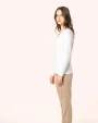 T-shirts KARIBAN Supima® dames-T-shirt V-hals lange mouwen voor bedrukking &amp; borduring