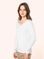 T-Shirts à personnaliser KARIBAN T-shirt Supima® col V manches longues femme 