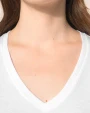 T-shirts KARIBAN Supima® dames-T-shirt V-hals lange mouwen voor bedrukking &amp; borduring