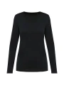 KARIBAN T-shirt Supima® col V manches longues femme /api/colors/b9fdad4a-5e94-45cb-8c03-c08b349b28c3 personnalisable