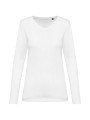 KARIBAN T-shirt Supima® col V manches longues femme /api/colors/7a92cd2d-10d2-40b4-928b-296bb7487506 personnalisable