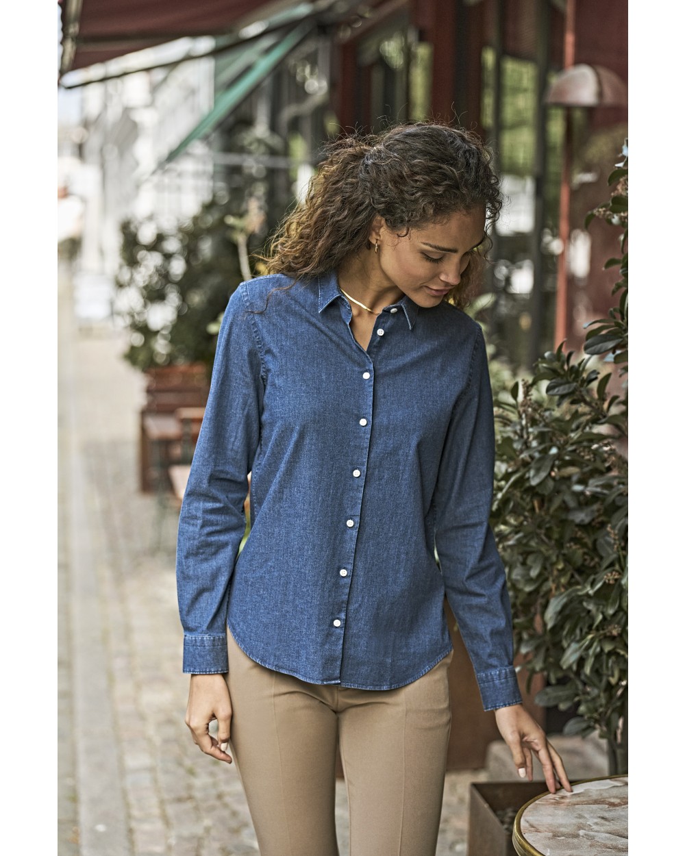 Hemden TEE JAYS WOMEN'S DENIM SHIRT voor bedrukking &amp; borduring