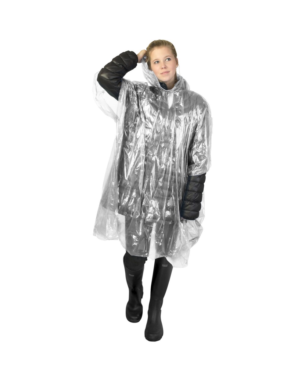 4DO Mayan Regenponcho mit Aufbewahrungstasche aus recyceltem Kunststoff Jacken personalisierbar