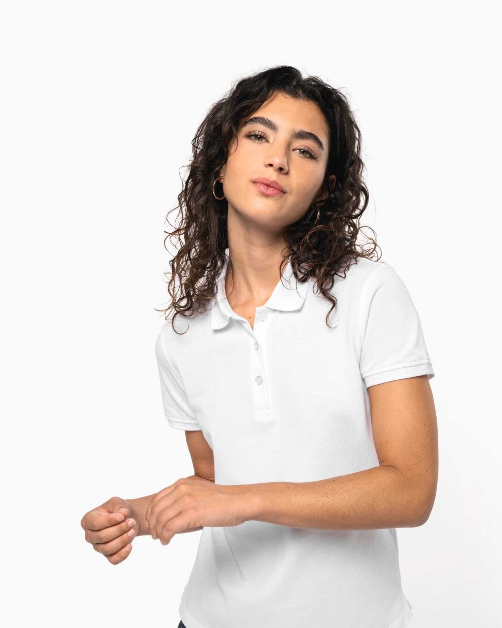 KARIBAN Piqué-Polohemd für Damen Poloshirts personalisierbar