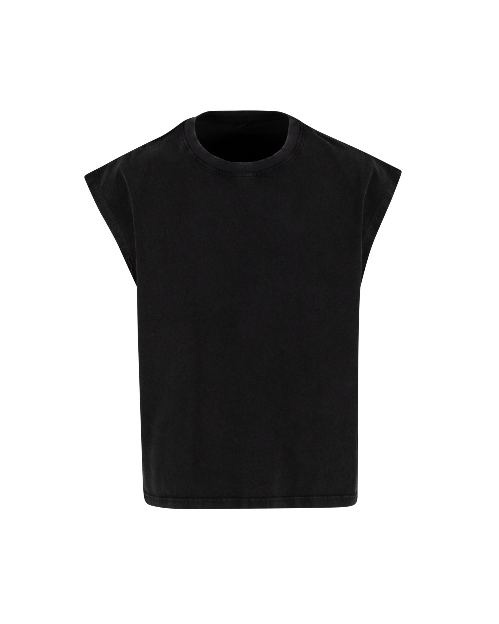 T-Shirts personnalisable BUILD YOUR BRAND VINTAGE CROPPED HEAVY SLEEVELESS TEE