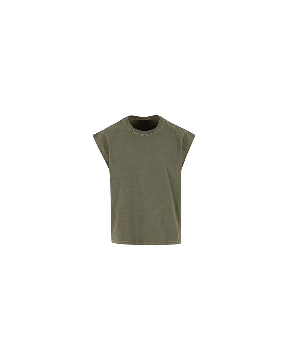 T-Shirts personnalisable BUILD YOUR BRAND VINTAGE CROPPED HEAVY SLEEVELESS TEE