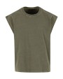 T-Shirts personnalisable BUILD YOUR BRAND VINTAGE CROPPED HEAVY SLEEVELESS TEE