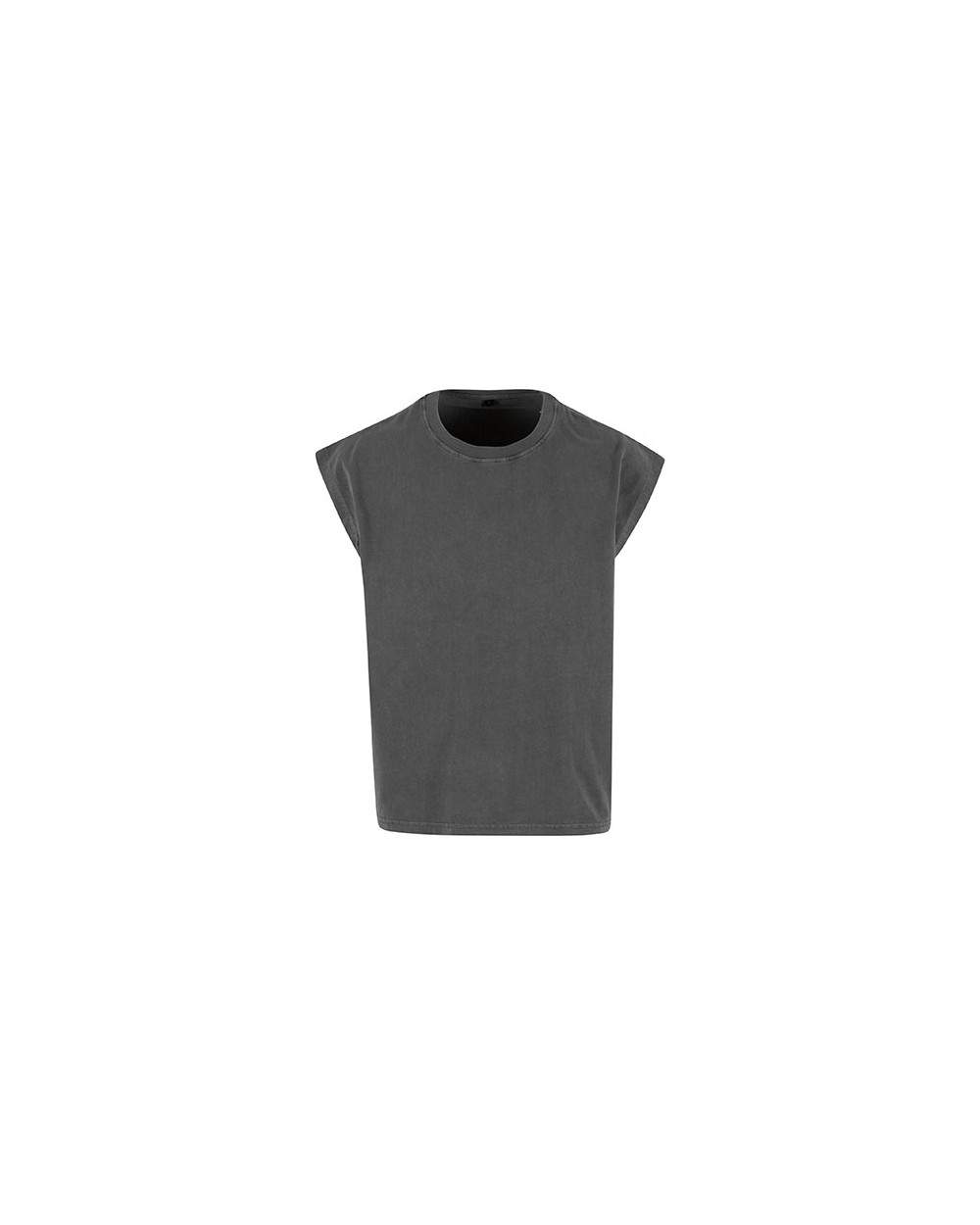 T-Shirts personnalisable BUILD YOUR BRAND VINTAGE CROPPED HEAVY SLEEVELESS TEE