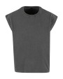 T-Shirts personnalisable BUILD YOUR BRAND VINTAGE CROPPED HEAVY SLEEVELESS TEE