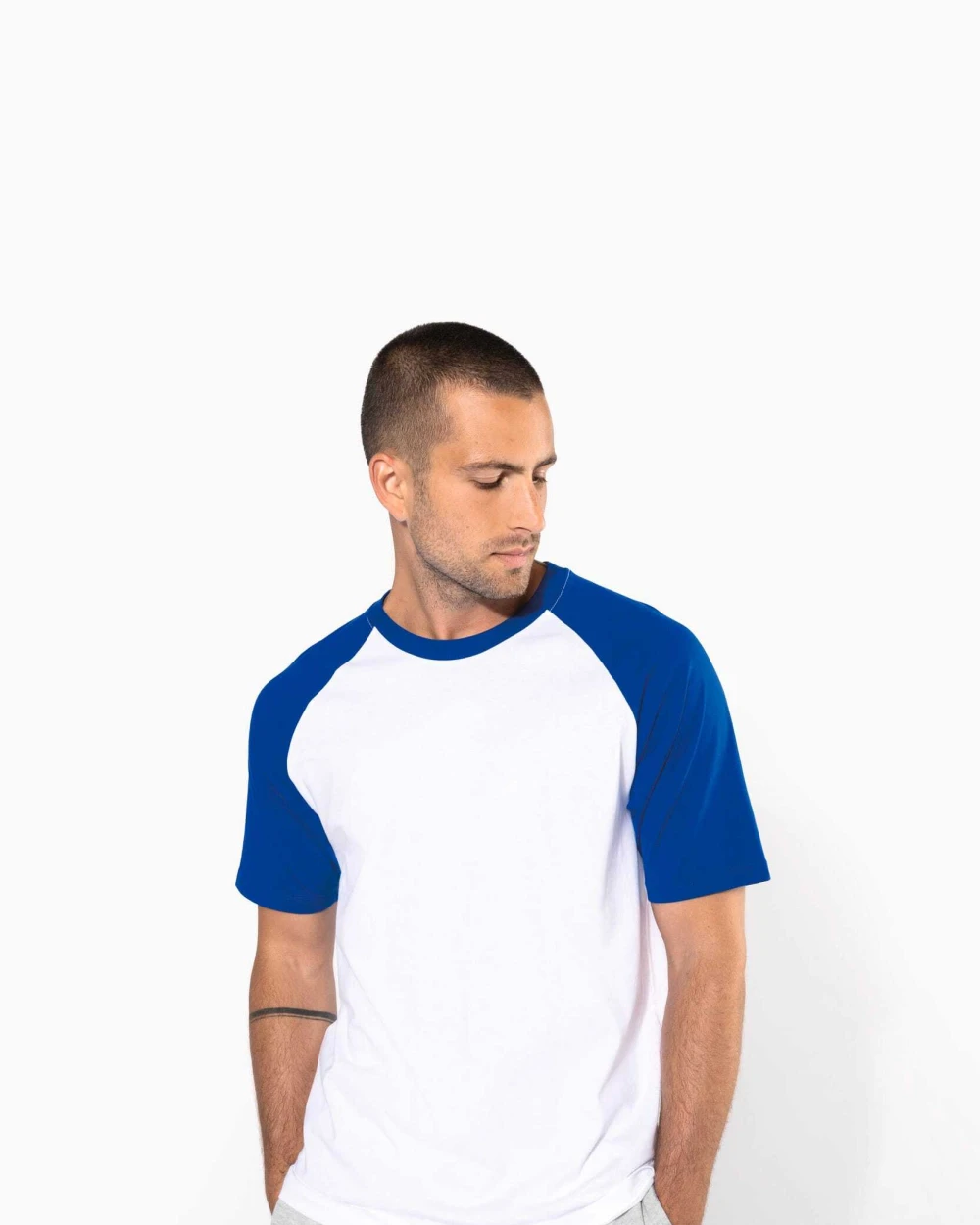 T-Shirts personnalisable KARIBAN Baseball > T-shirt bicolore manches courtes