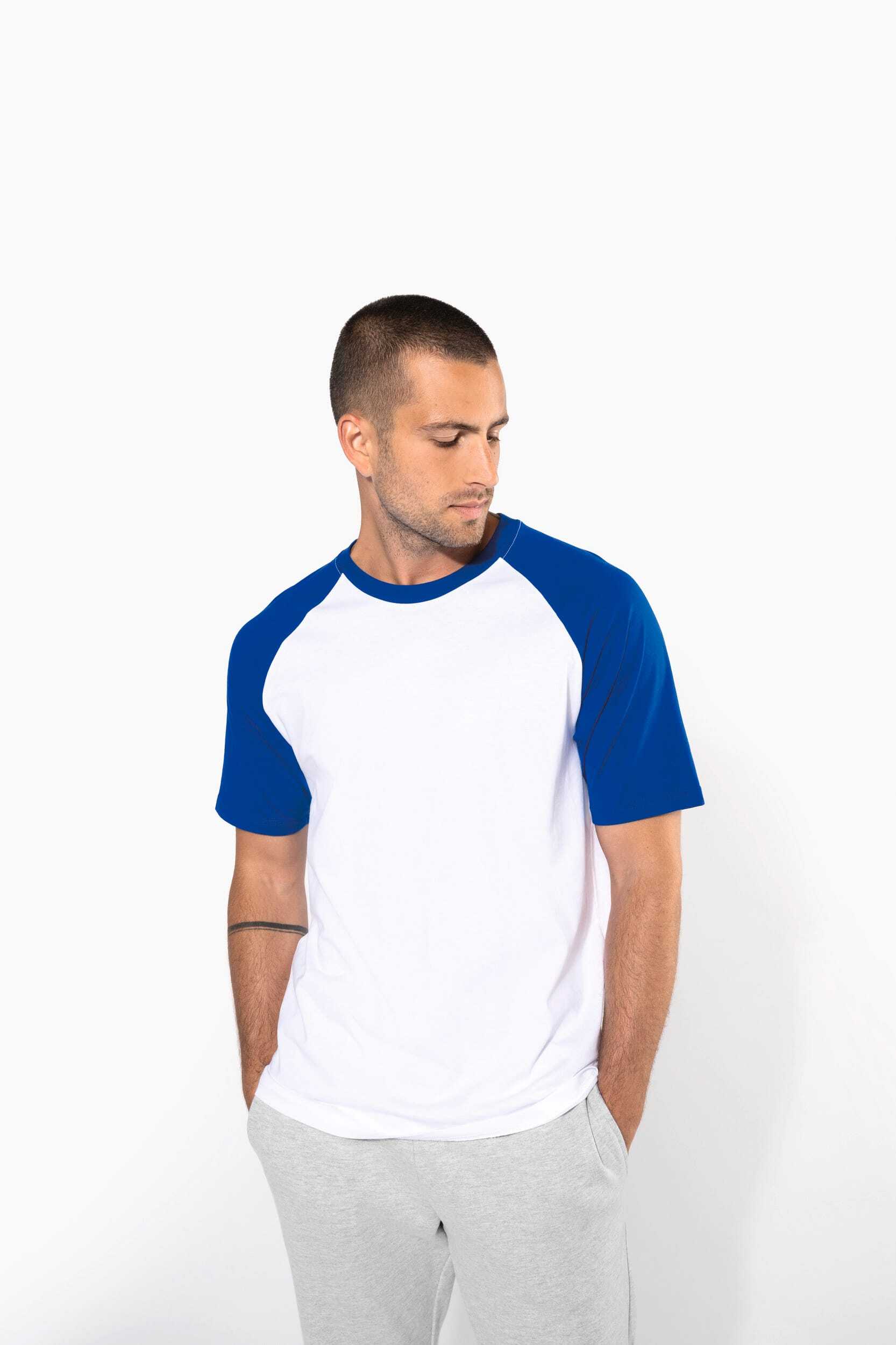 T-Shirts personnalisable KARIBAN Baseball > T-shirt bicolore manches courtes