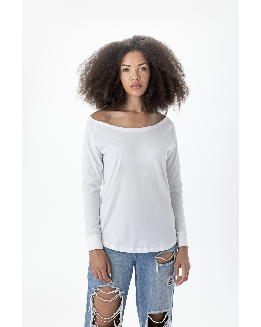 T-shirts MANTIS Women's Loose Fit LS T voor bedrukking &amp; borduring