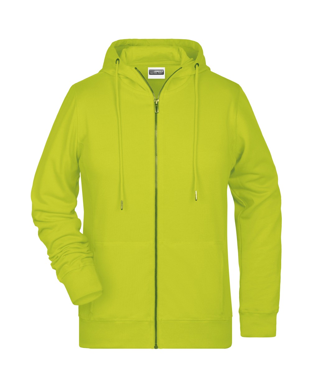 Sweaters & hoodies JAMES & NICHOLSON Ladies` Zip-Hoody voor bedrukking &amp; borduring