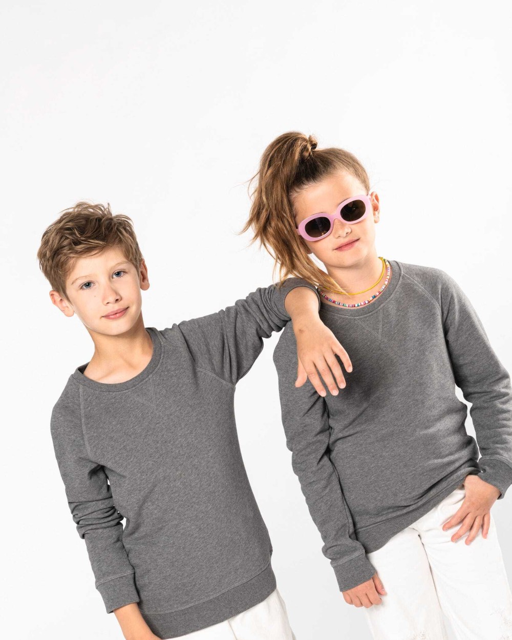 Sweaters & hoodies KARIBAN Sweater bio raglanmouwen kids voor bedrukking &amp; borduring