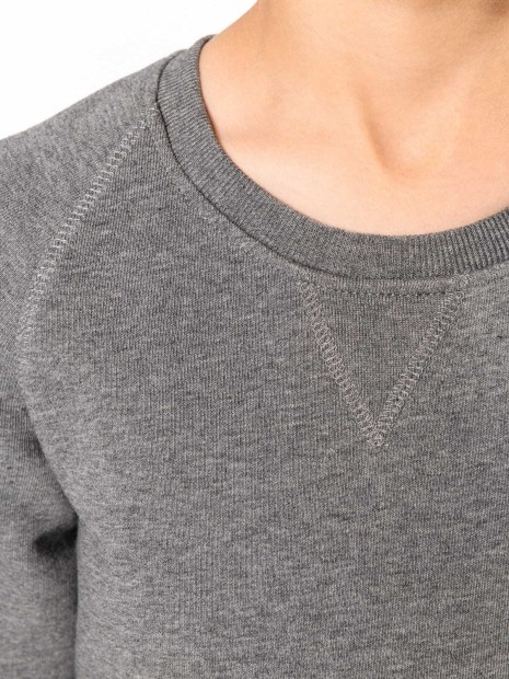 Sweat-shirts à personnaliser KARIBAN Sweat-shirt Bio manches raglan enfant 