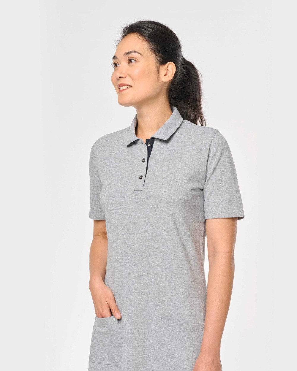 WK. DESIGNED TO WORK Langes Polohemd mit kurzen Ärmeln für Damen Poloshirts personalisierbar