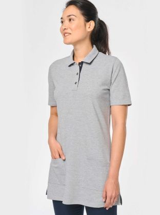 Polo long manches courtes femme