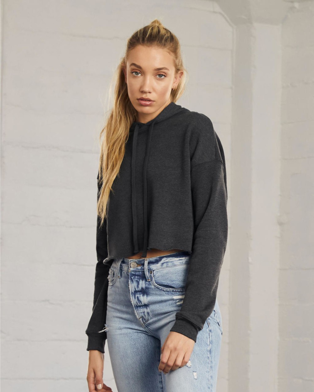 Sweaters & hoodies BELLA-CANVAS Women's Cropped Fleece Hoodie voor bedrukking &amp; borduring