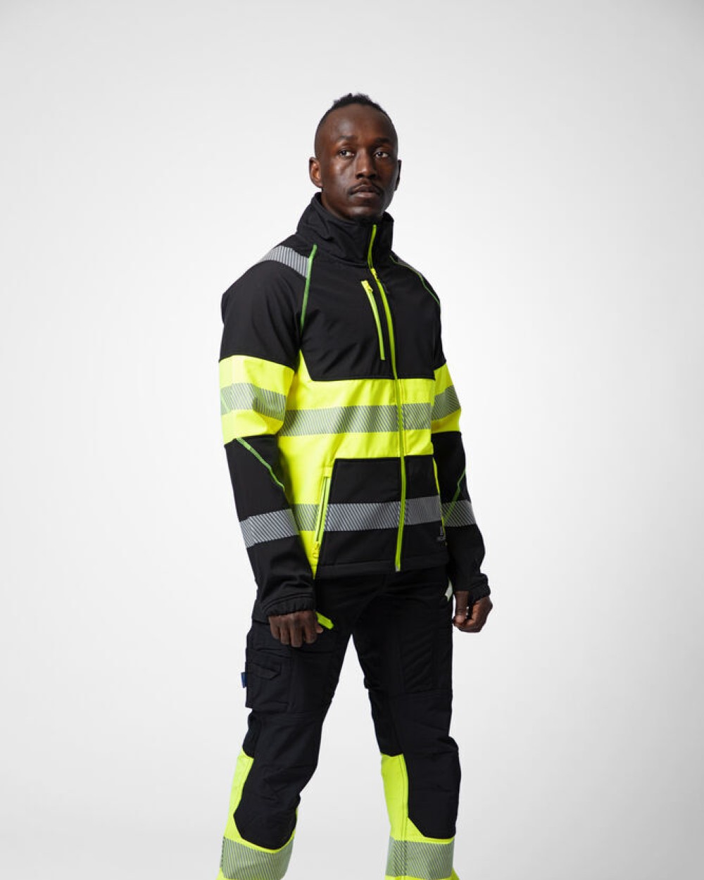 Softshells personnalisable PROJOB 6443 SOFTSHELL DEPERLANTE - EN ISO 20471 CLASSE 1