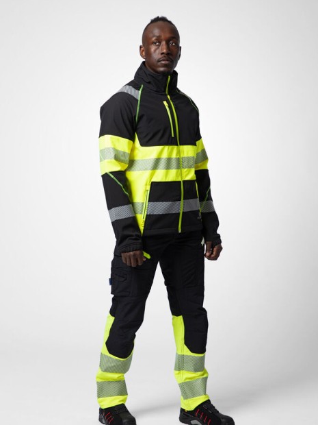 Softshells à personnaliser PROJOB 6443 SOFTSHELL DEPERLANTE - EN ISO 20471 CLASSE 1 