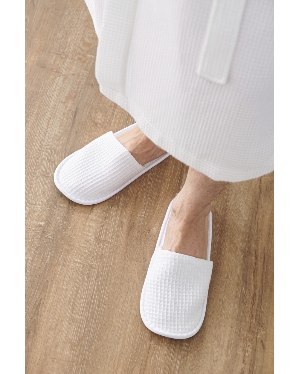 Benodigdheden TOWEL-CITY Waffle Mule Slippers voor bedrukking &amp; borduring