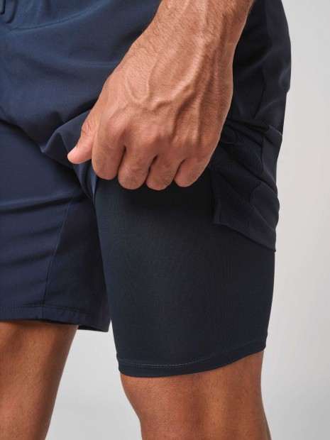 Bermudas & Shorts à personnaliser PROACT Short écoresponsable 2 en 1 avec sous short intégré homme 
