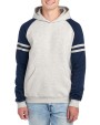 Sweat-shirts personnalisable JERZEES NuBlend Varsity Colour-Block Hooded Sweatshirt