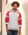 JERZEES NuBlend Varsity Colour-Block Hooded Sweatshirt Sweatshirts personalisierbar