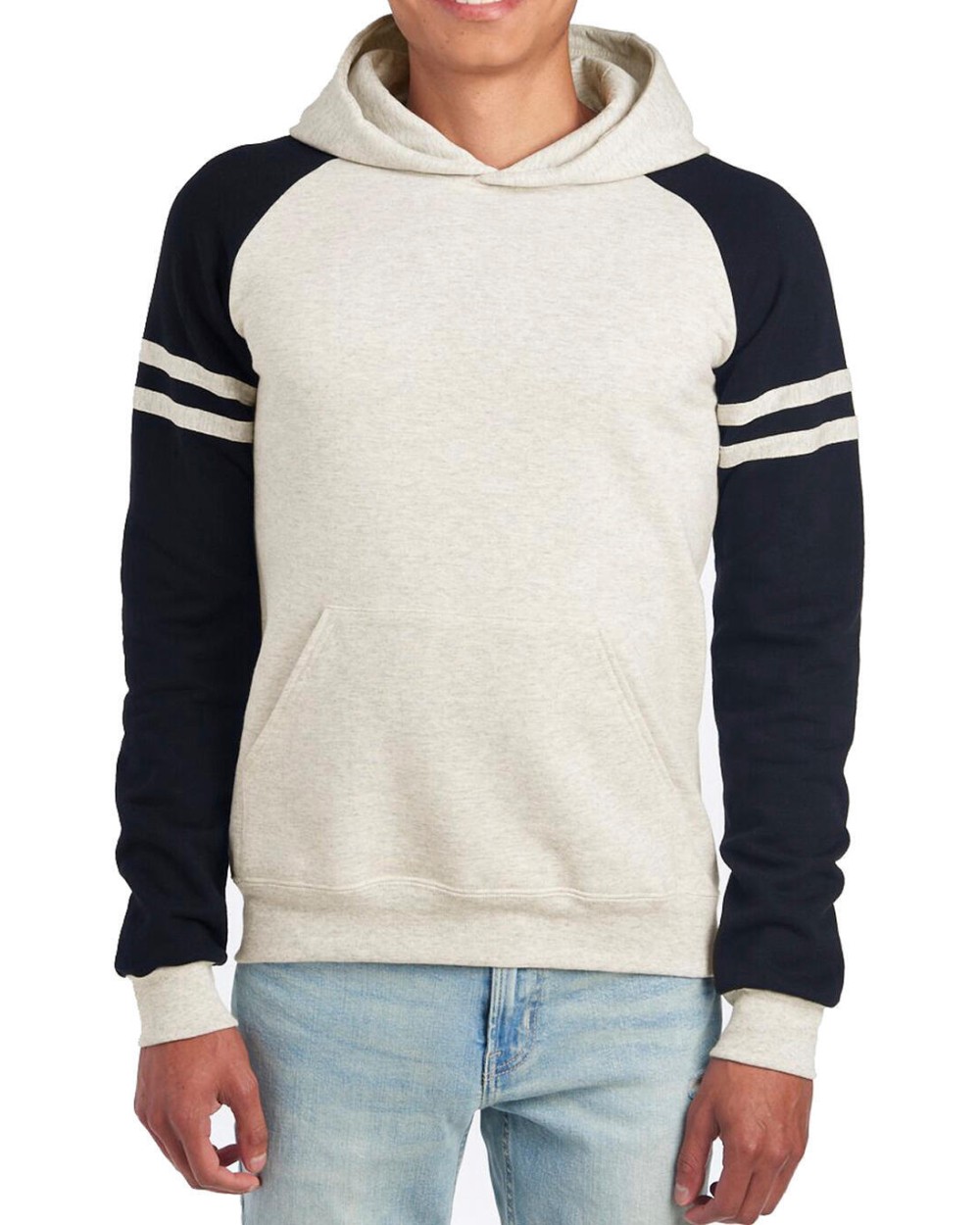 Sweat-shirts personnalisable JERZEES NuBlend Varsity Colour-Block Hooded Sweatshirt