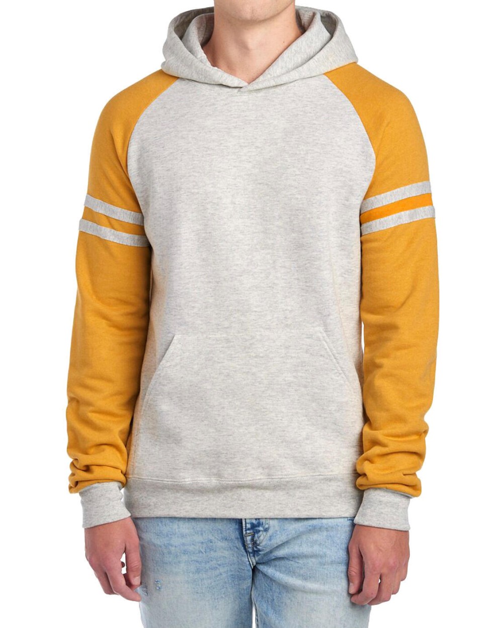 JERZEES NuBlend Varsity Colour-Block Hooded Sweatshirt Sweatshirts personalisierbar