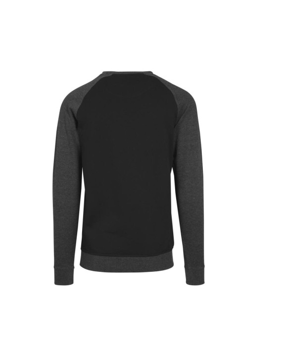 BUILD YOUR BRAND Raglan Crewneck Sweatshirts personalisierbar