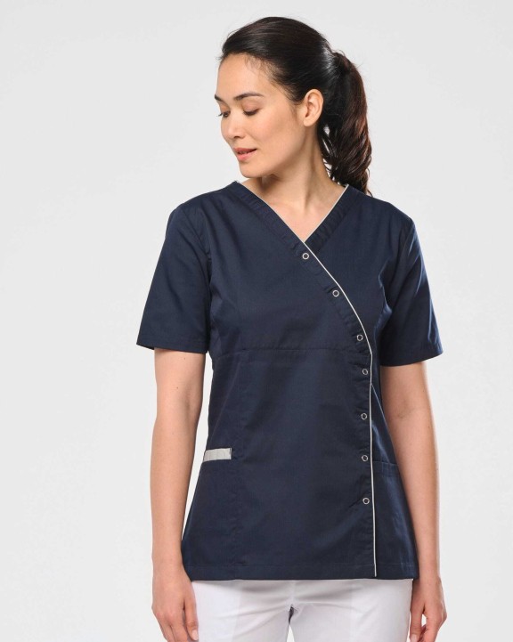 WK. DESIGNED TO WORK Damenkittel aus Baumwollpolyester mit Druckknöpfen Schürzen personalisierbar