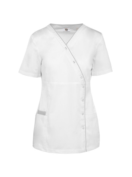 WK. DESIGNED TO WORK Blouse polycoton avec boutons-pression femme /api/colors/7a92cd2d-10d2-40b4-928b-296bb7487506 personnalisable