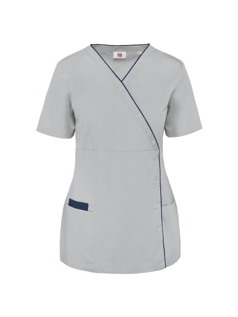 WK. DESIGNED TO WORK Blouse polycoton avec boutons-pression femme /api/colors/b8c3da1f-f409-43cb-b759-5e63471e125b personnalisable