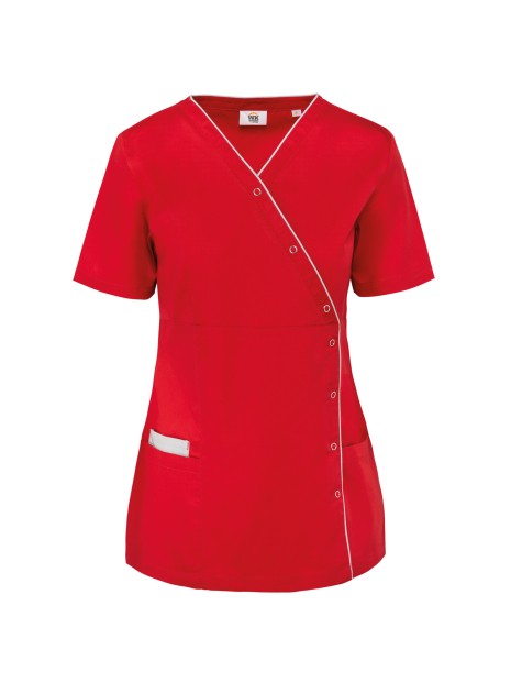 WK. DESIGNED TO WORK Blouse polycoton avec boutons-pression femme /api/colors/50f7aeee-1fd5-467a-8ea2-bf4816a00f75 personnalisable