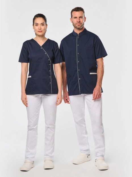 Tabliers à personnaliser WK. DESIGNED TO WORK Blouse polycoton avec boutons-pression femme 
