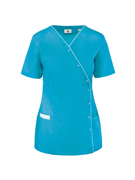 WK. DESIGNED TO WORK Blouse polycoton avec boutons-pression femme /api/colors/9008b46b-4f28-4c6a-b38a-129737fde9e1 personnalisable