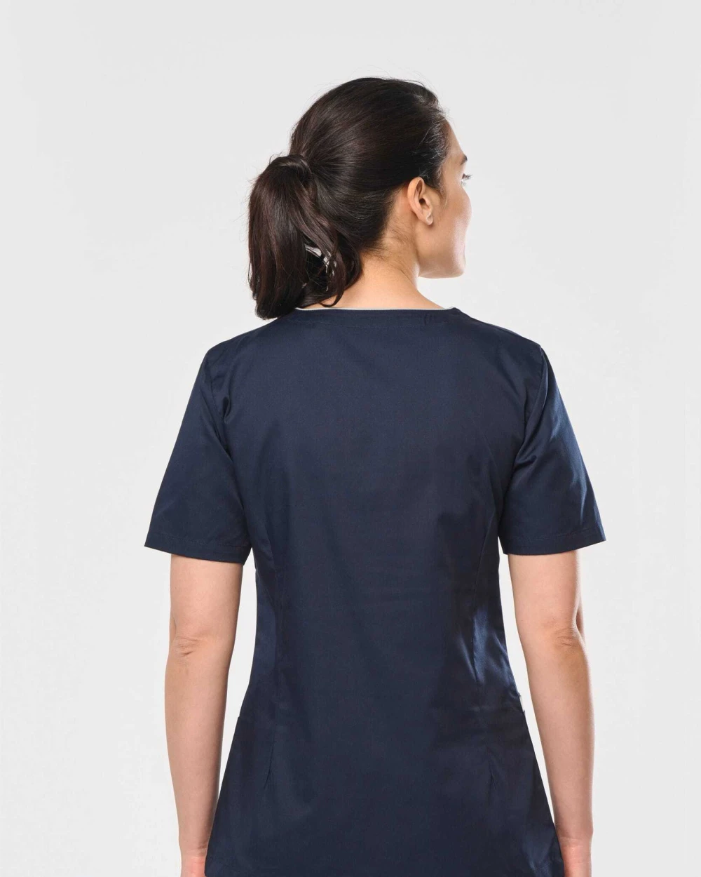 Schorten WK. DESIGNED TO WORK Damesblouse van polykatoen met drukknopen voor bedrukking &amp; borduring