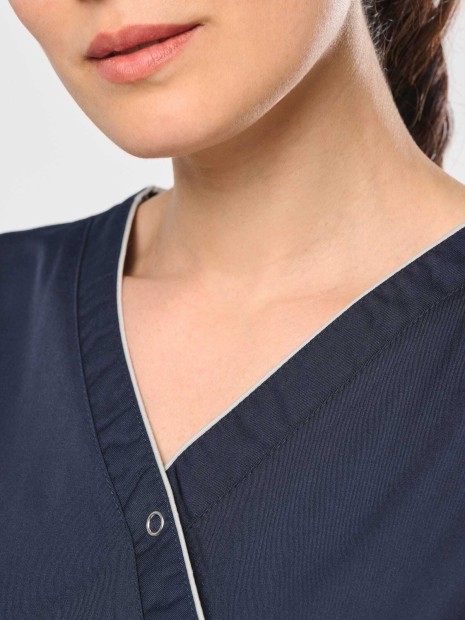 Tabliers à personnaliser WK. DESIGNED TO WORK Blouse polycoton avec boutons-pression femme 