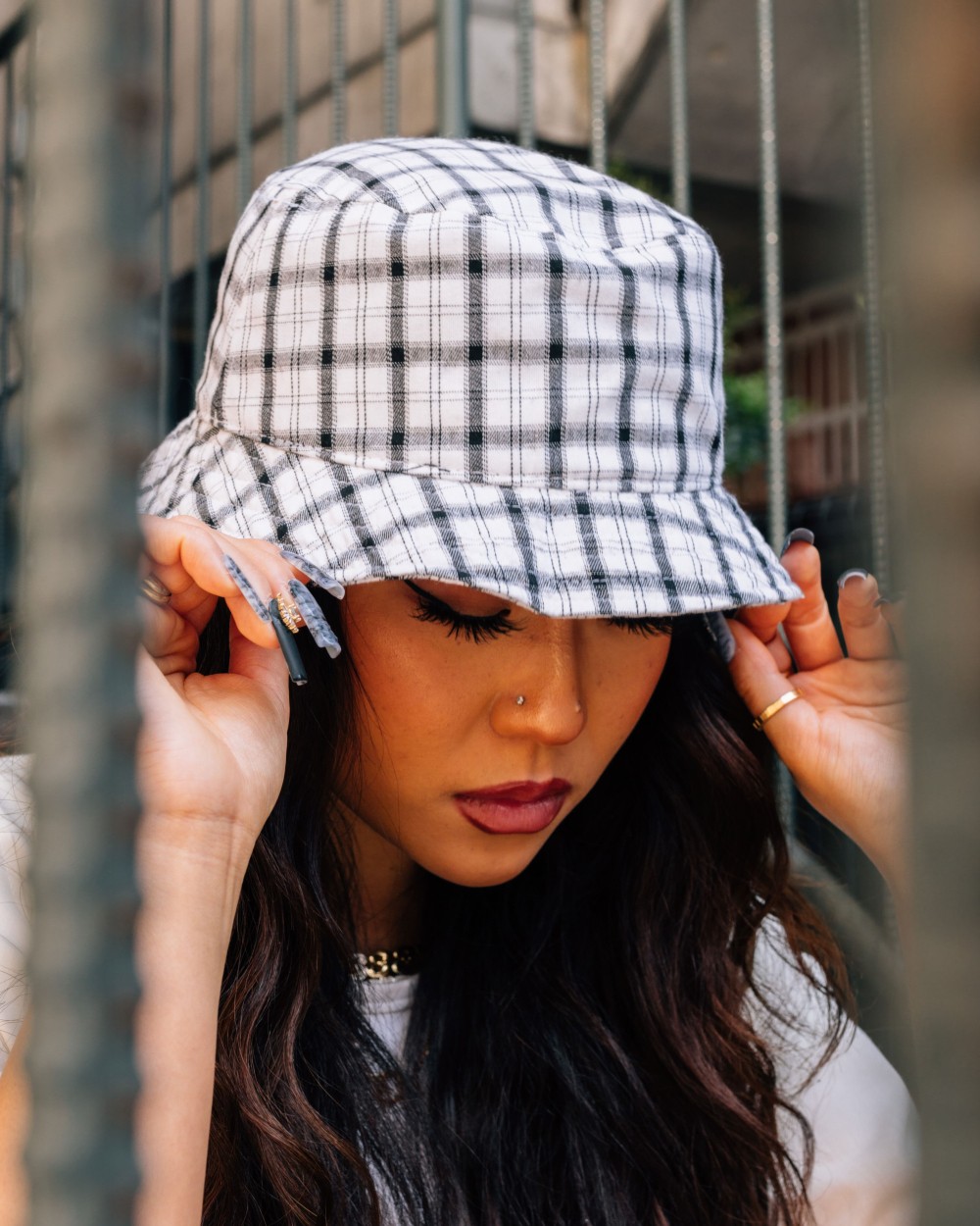 Bucket hats FLEXFIT CHECK BUCKET HAT voor bedrukking &amp; borduring