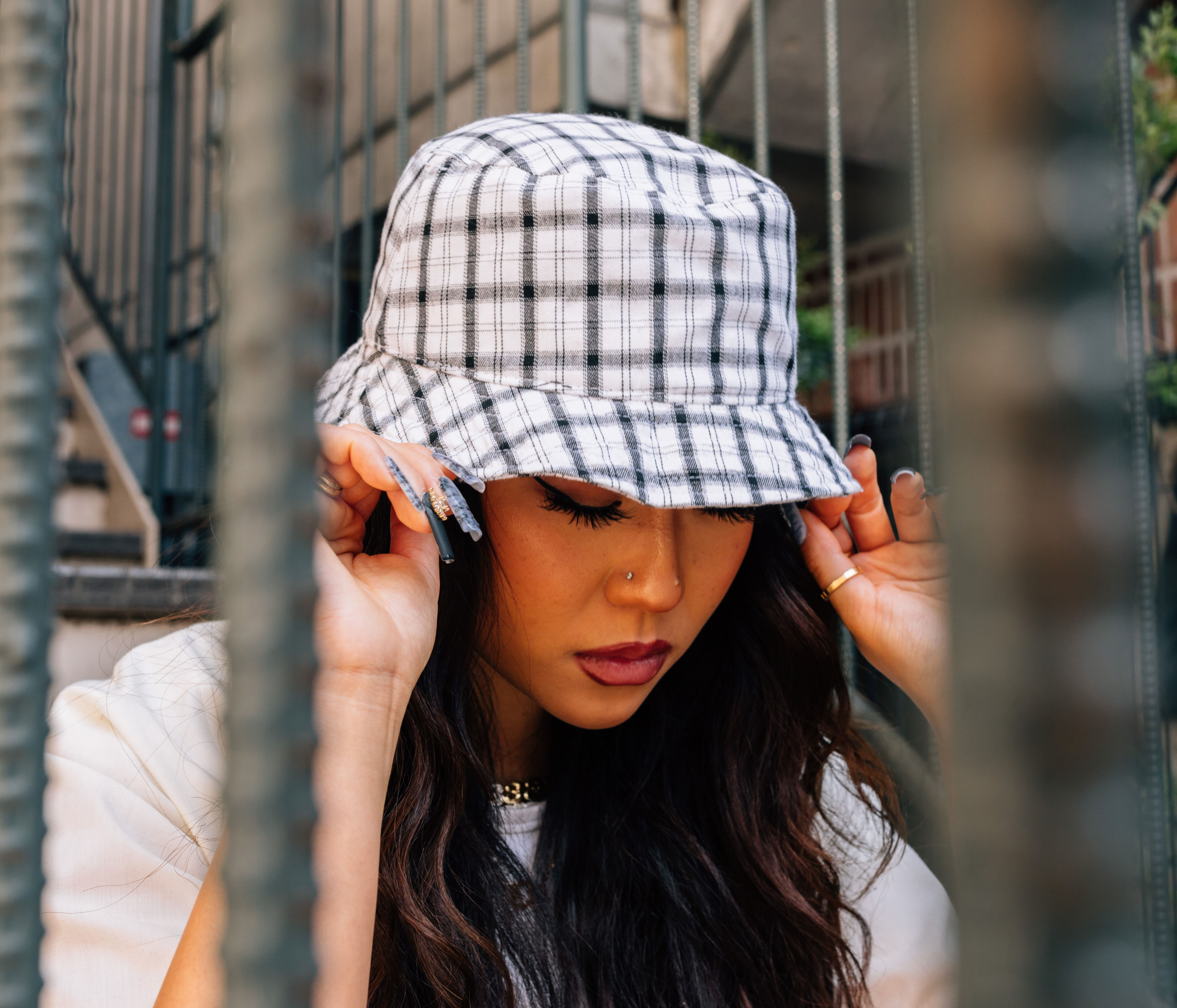 Bucket hats FLEXFIT CHECK BUCKET HAT voor bedrukking &amp; borduring