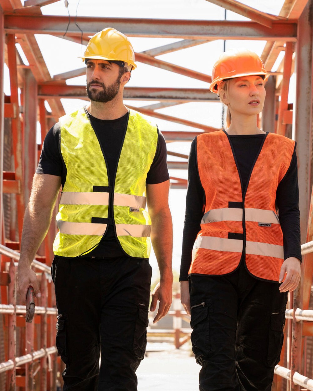 Fluo vestjes KORNTEX Mesh-Vest "Thessaloniki" voor bedrukking &amp; borduring