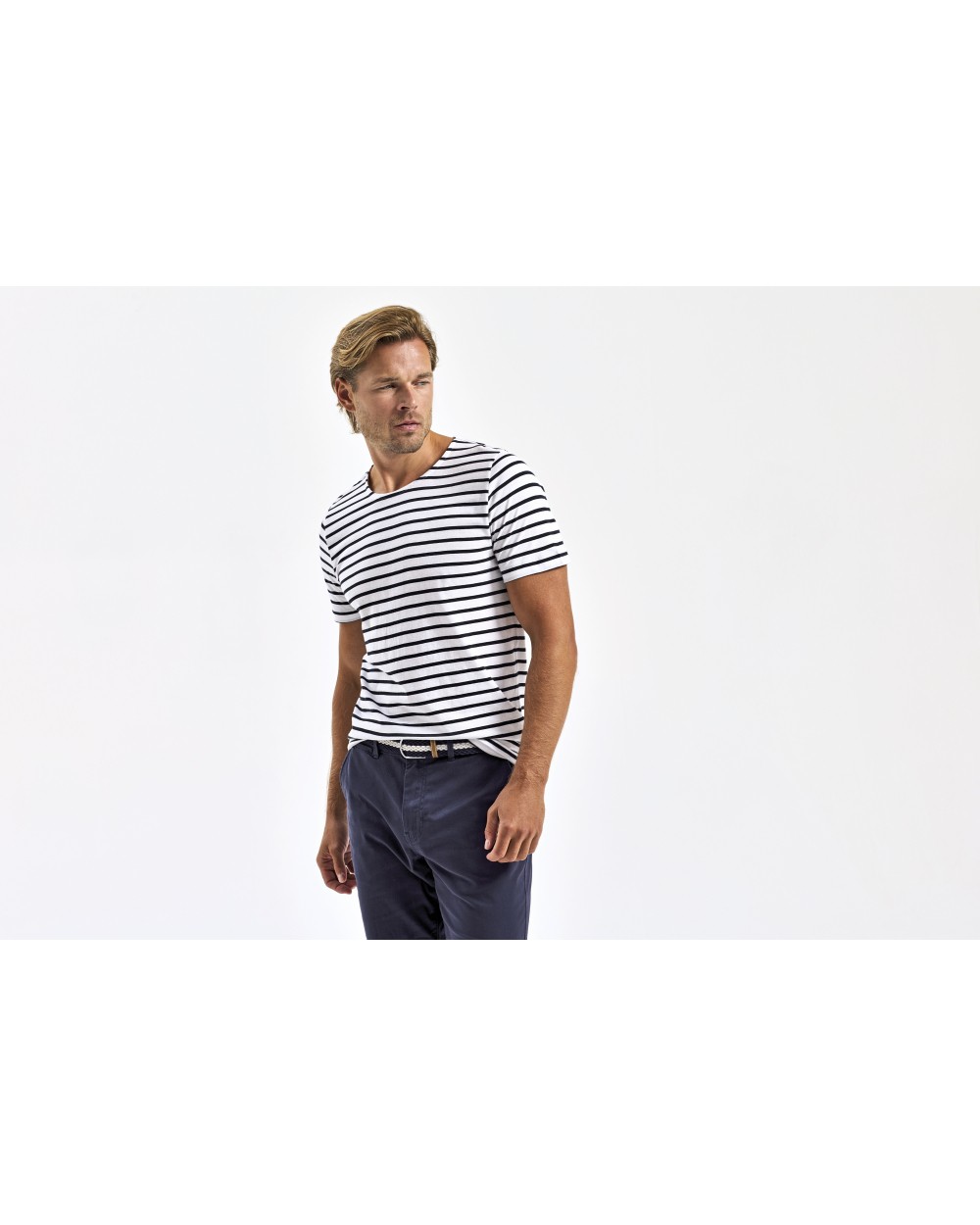 T-Shirts personnalisable ASQUITH & FOX Men´s Marinière Coastal Short Sleeve Tee