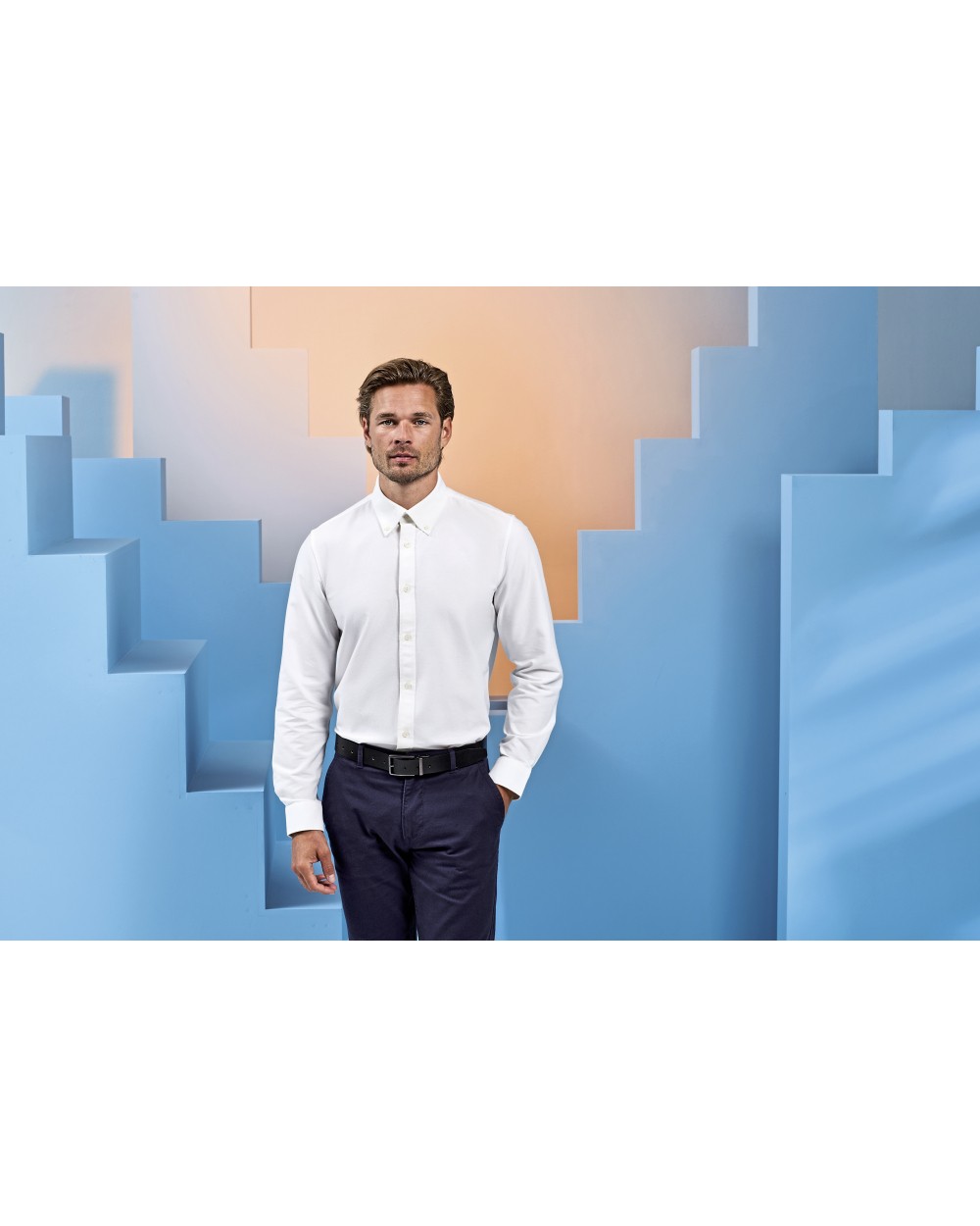 ASQUITH & FOX Men´s Cotton Long Sleeve Oxford Shirt Pullovers personalisierbar