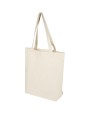 Tote bags 4DO Orissa 180 g/m² biologische draagtas met brede bodem 11 l voor bedrukking &amp; borduring