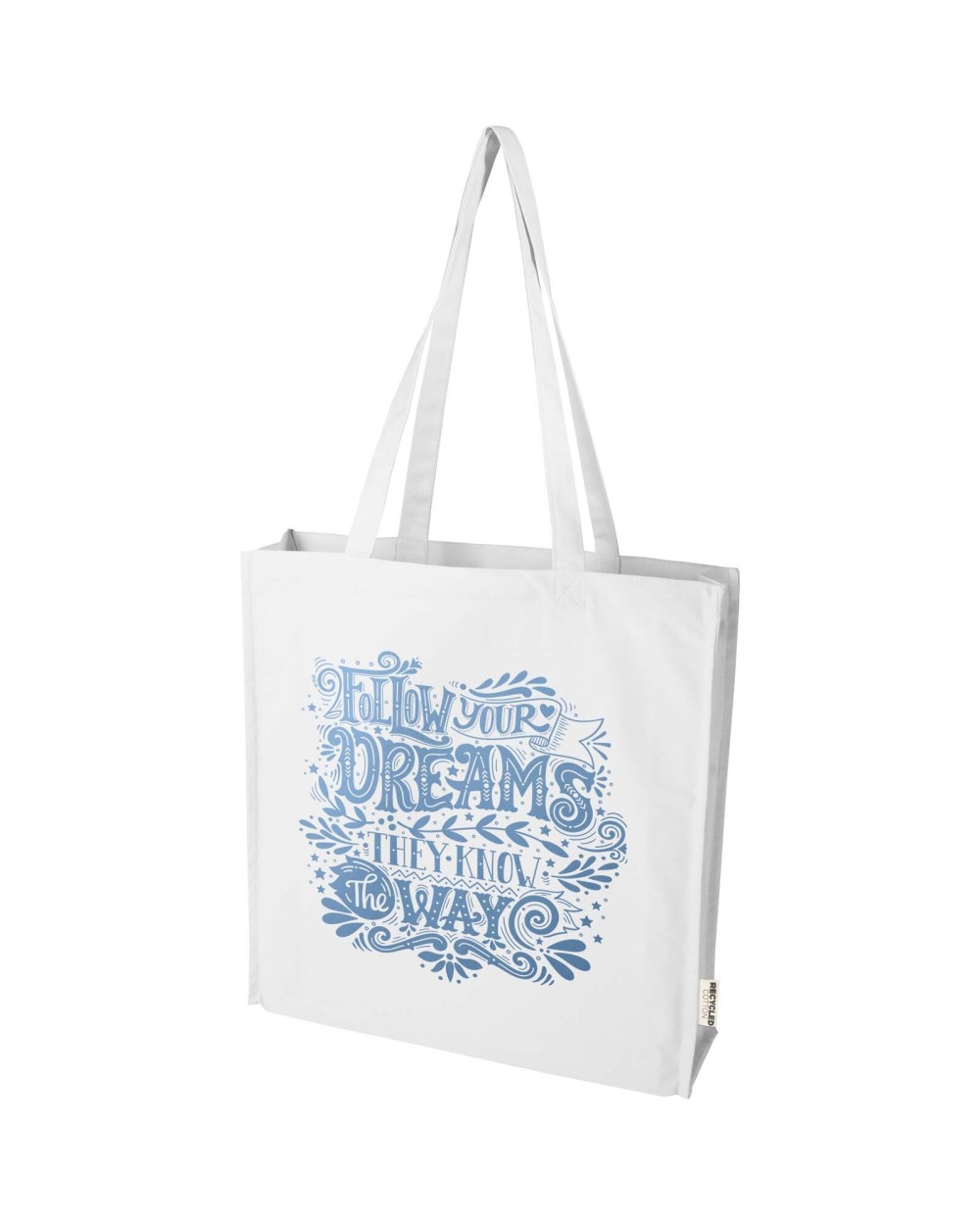 Tote bags 4DO Florida GRS gerecyclede 270 g/m² draagtas met inzetstuk 14L voor bedrukking &amp; borduring