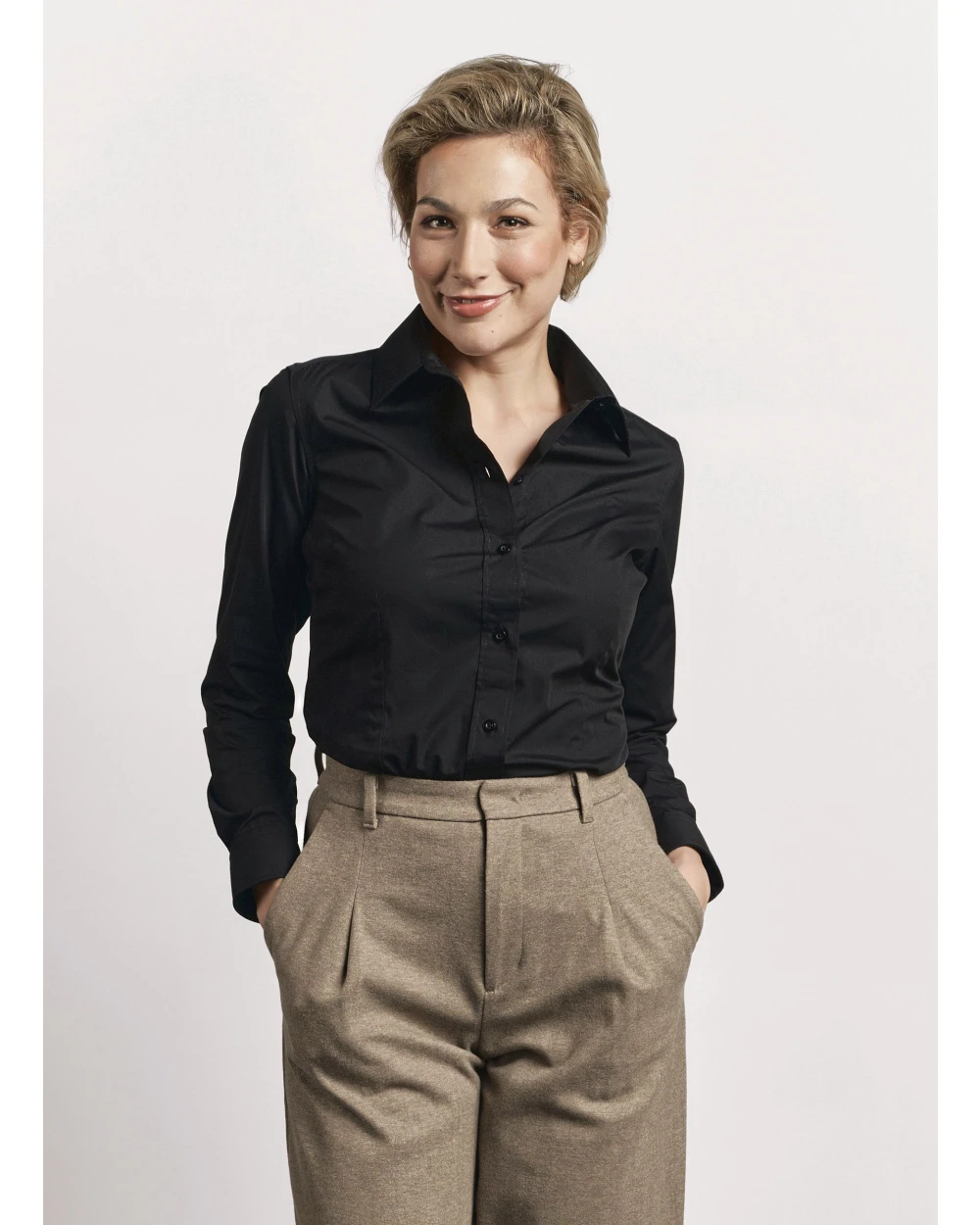 Hemden PROMODORO Women`s Poplin Shirt Long Sleeve voor bedrukking &amp; borduring