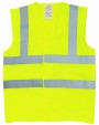 YOKO YOKO Flammenhemmende Weste ohne Ärmel in Warnfarbe Warnwesten personalisierbar