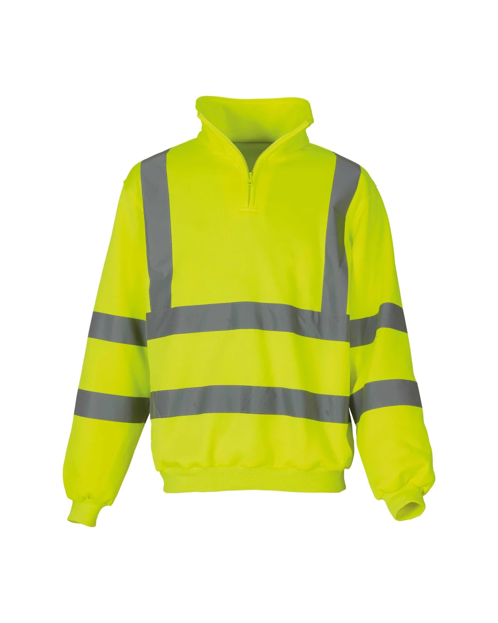 Sweat-shirts personnalisable YOKO Sweat-shirt 1/4 zip haute visibilité