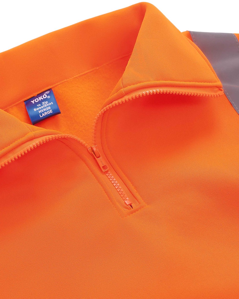 Sweat-shirts personnalisable YOKO Sweat-shirt 1/4 zip haute visibilité